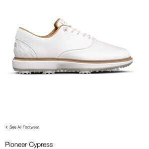 White Men's Golf Shoes Sun Day Red